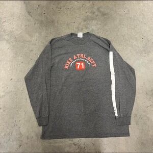 Vintage Y2K Nike spell out center check sleeve hit‎ long sleeve shirt